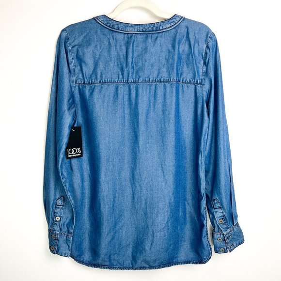 Sanctuary lace up chambray top size XS - Picture 7 of 7